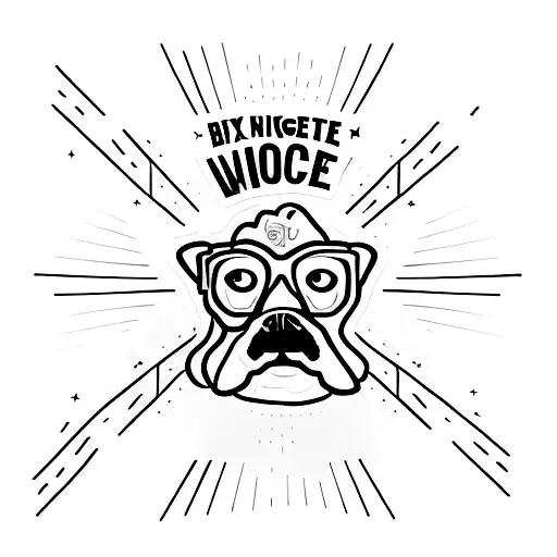 A Boxer's Silhouette With The Quote 'Become Your Biggest Critic' Incorporated Into The Design