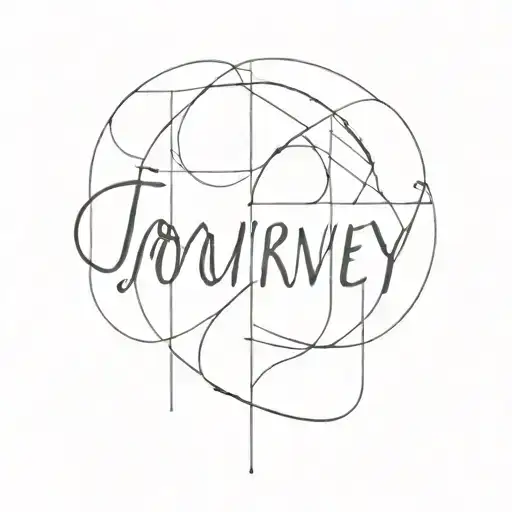 Just A Simple Lettering Of The Word 'Journey'