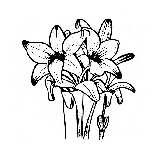 Bouquet Of Lily Of The Valley And Violet And 2 Daisies