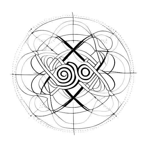 Simple Abstract Circle That Contains Letters M And N