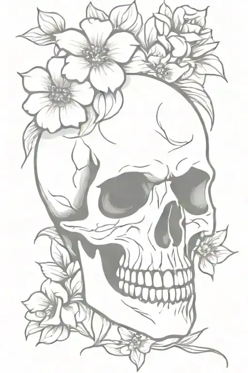 Skull Flowers Growing