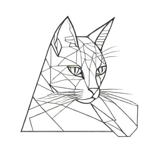Geometric Cat Wearing