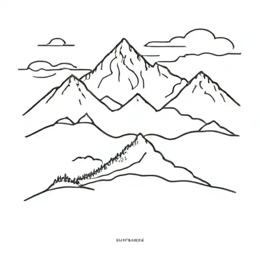 Single Line Of The San Francisco Peaks