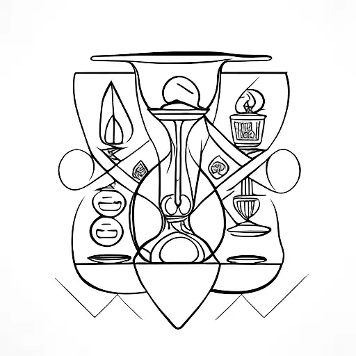 The Hieroglyph Of Love In An Hourglass