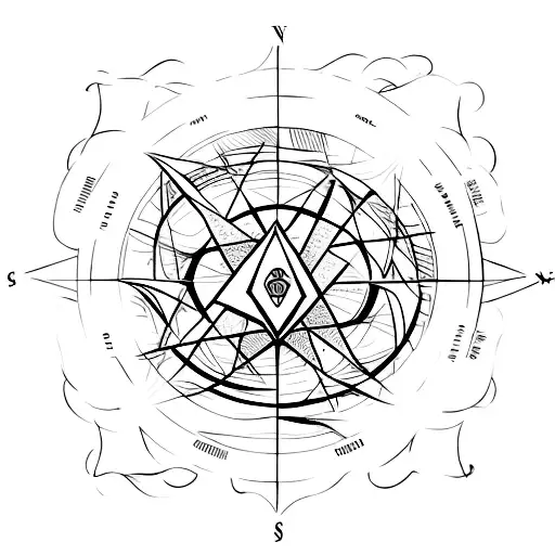 Minamilist Thin Line Compass