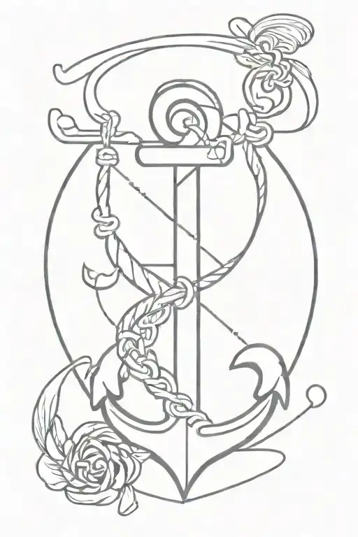 Sailor Jerry Font S And J With Anchor Connected