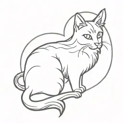 Maincoon Cat In Heart Made