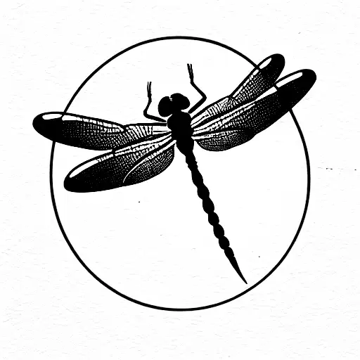 Dragonfly Inside Of A Jar