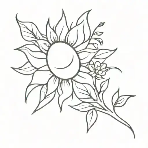 Sun And Flowers Growing