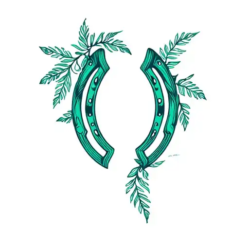 Horse Shoe Wrapped In Tropical Vines