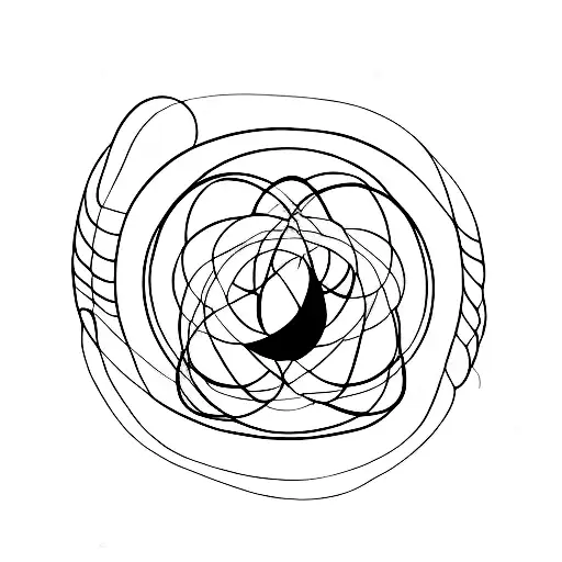 A Minimalist Tattoo Of A Bass Guitar String Forming The Shape Of Soundgarden's Iconic Logo