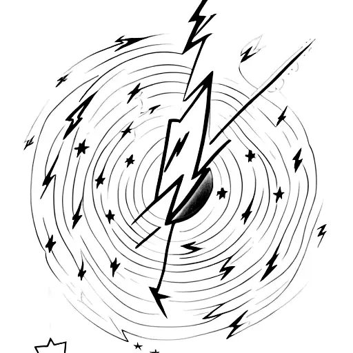 A Lightning Bolt With A Star