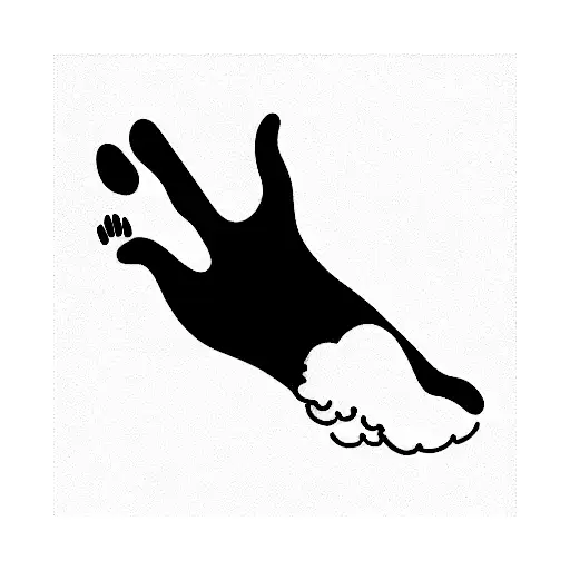 A Dog Paws And Clouds With Sunset