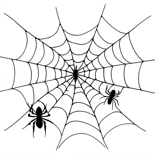 Spiderweb In The Shape Of A Heart And A Spider On It