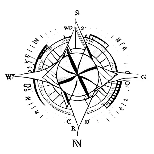 Simple Thin Line Compass