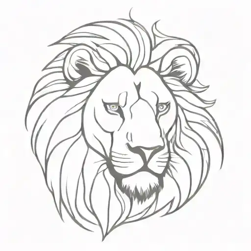 Lion Head Outline