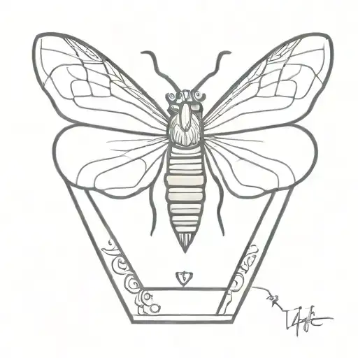 Death Moth In A Coffin