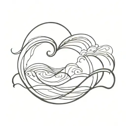 The Word Transcend With A Wave Design