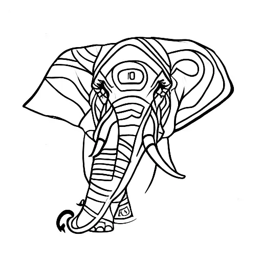 The Shape Of An Elephant Sideways And A Mountain