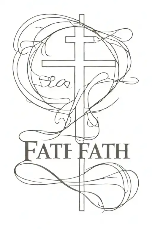 The Word Faith About A Cross And Below It Saying Fear