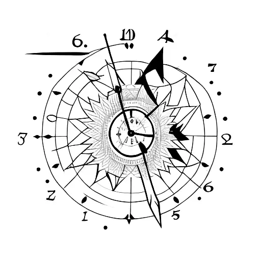 Arrow Going Threw A Clock