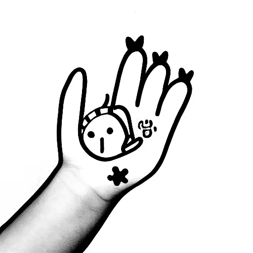 Hand Baby With Cat