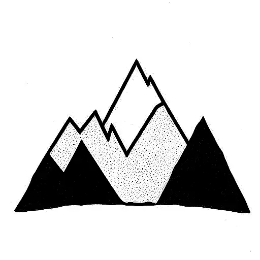Single Line Mountain Range