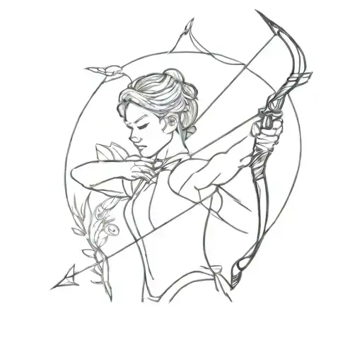 Woman And Bow And Arrow