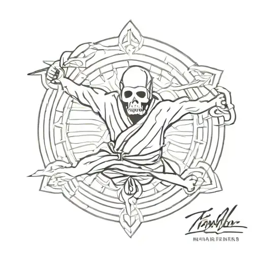 A Spooky Martial Arts Agent Logo