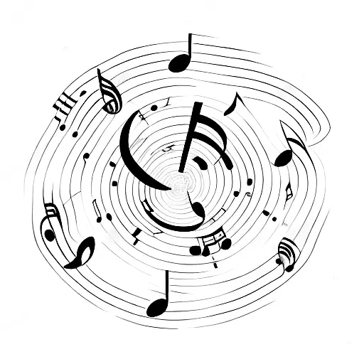 A Minimalist Design Of A Music Sheet Made Entirely Of Candy