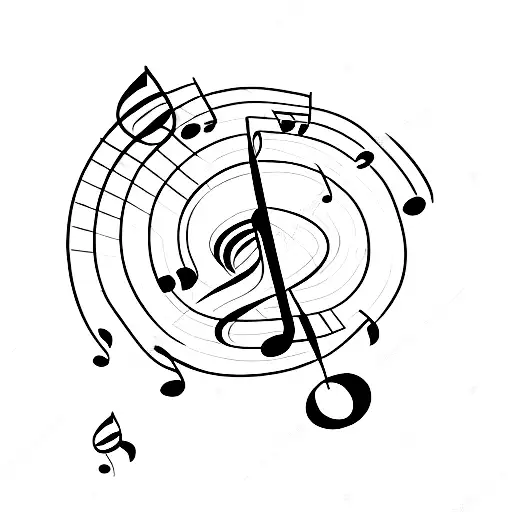 A Cute And Lonely Music Note Sitting On A Candy Wrapper