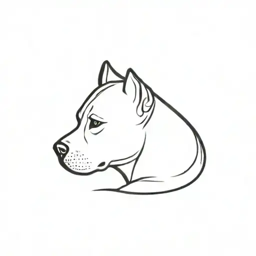 A Minimalist Silhouette Of A Staffordshire Bull Terrier