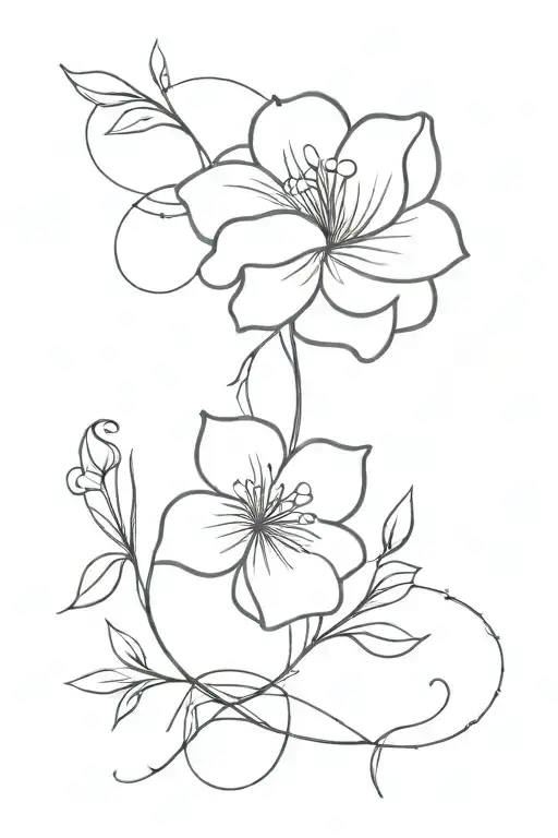 Quote And Flower Intertwined