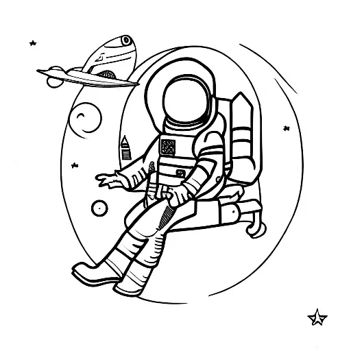 Astronaut With S In The Helmet