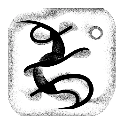 Letter M With Pisces Sign