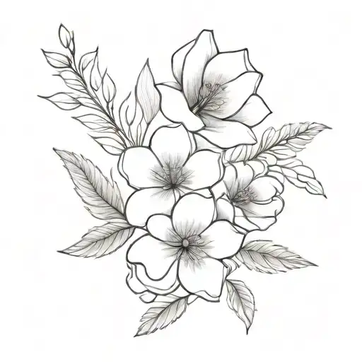 January August And June Birth Flowe Bouquet Made