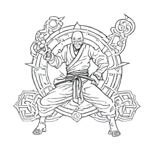 A Spooky Martial Arts Agent Logo