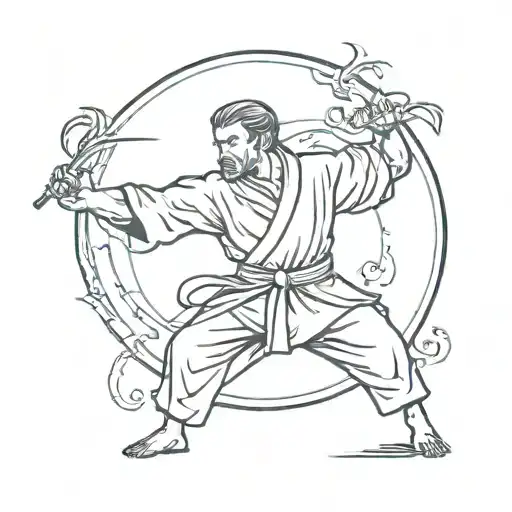A Spooky Martial Arts Agent Logo