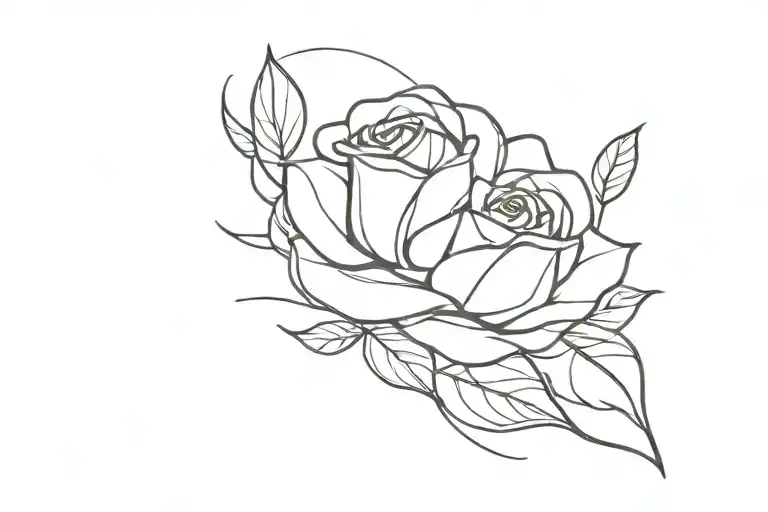 Line Rose Bulb That Goes Into A Healthy Heartbeat Line