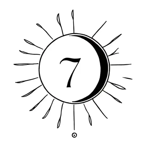 Sun And Moon Minimal And Nr 7