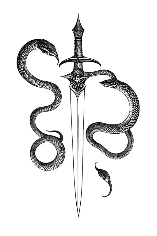 A Dagger With A Snake