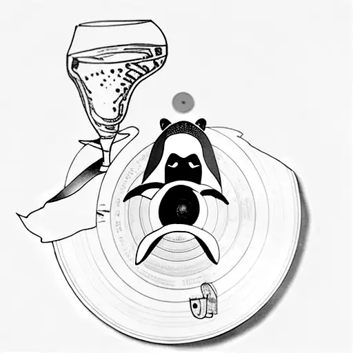 A Penguin Wearing Sunglasses And Holding A Vinyl Record