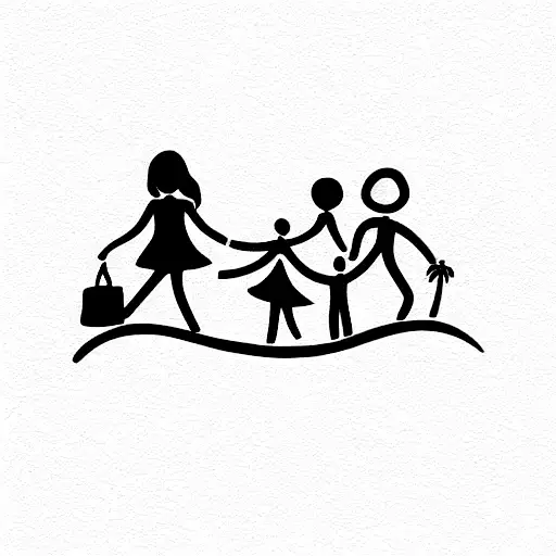 Family Minimalist For Female Colored