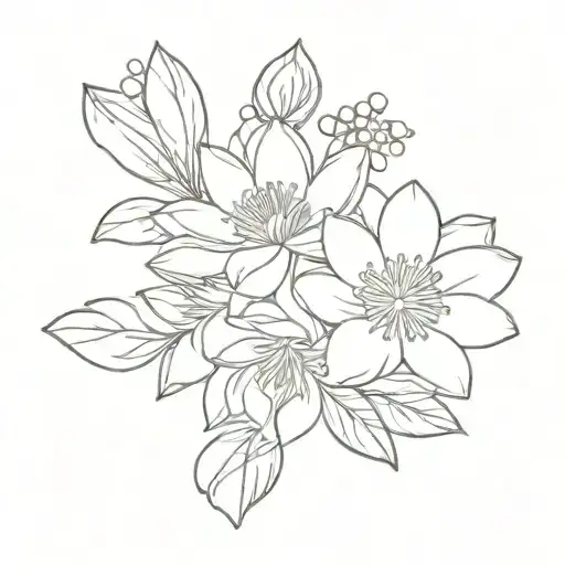 Dainty Bouquet Of Waterlily Holly And Daisy