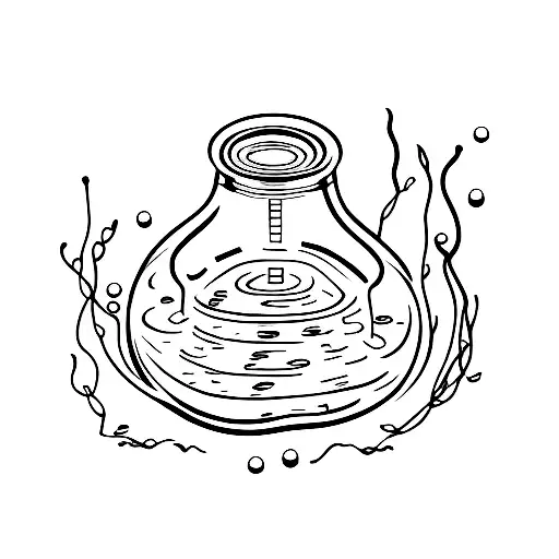 Abstract Sketch Of A Cough Syrup Bottle