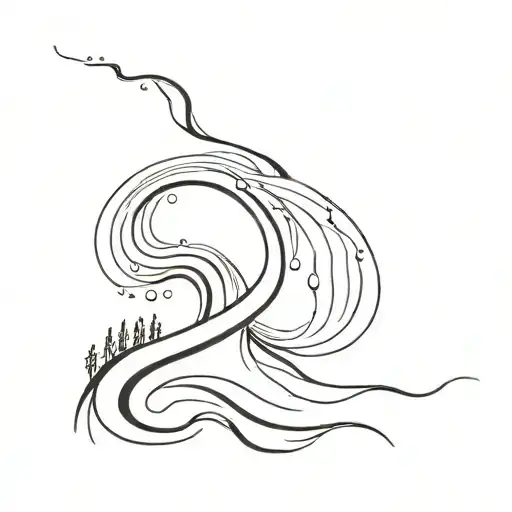 The Word Road In The Shape Of A Flowing River Flowing