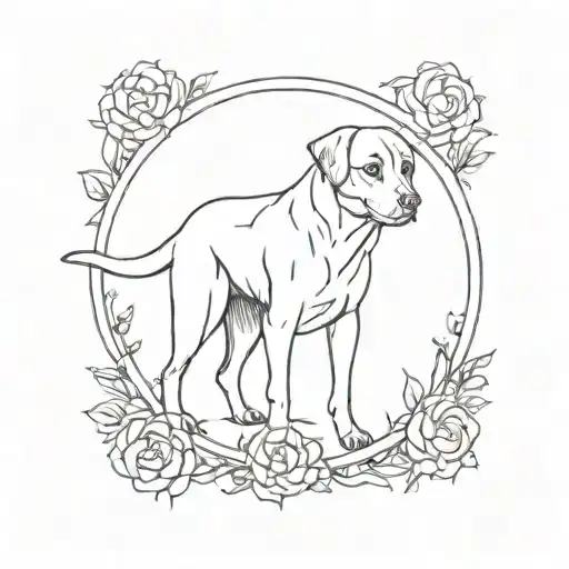 Outline Dog Memorial