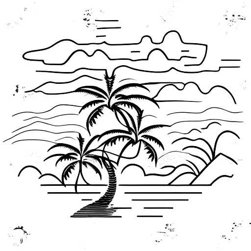 Palm Tree And Sea