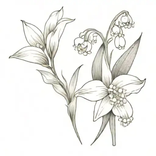 Lily Of The Valley And Daffodil Flowers