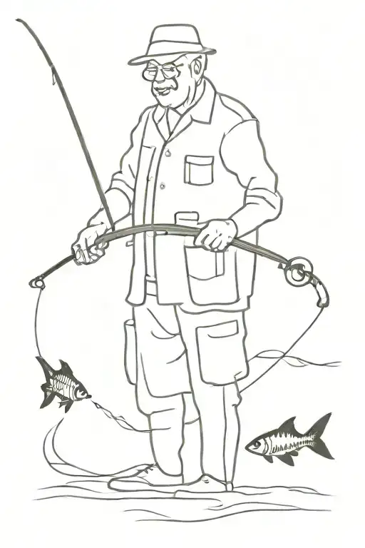 My Grandpa Taking Me Fishing Scene